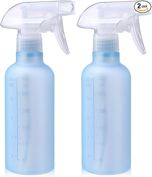 Spray Bottles, Small Water Spray Bottle for Hair Cleaning Plants Pet, Mist/Stream Adjustable, BPA-free Plastic Spray Bottle 10 oz (300ml), Squirt Bottle 2 Pack