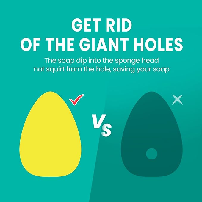 Dishwand Refills Sponges Heads - Non Scratch Dish Wand Refill Replacement, Heavy Duty Scrub Dots Brushes Dispenser, Soap Dispensing Scrubbers, Dishwashing Cleaner Supplies Kitchen Sink Dishwasher Tool