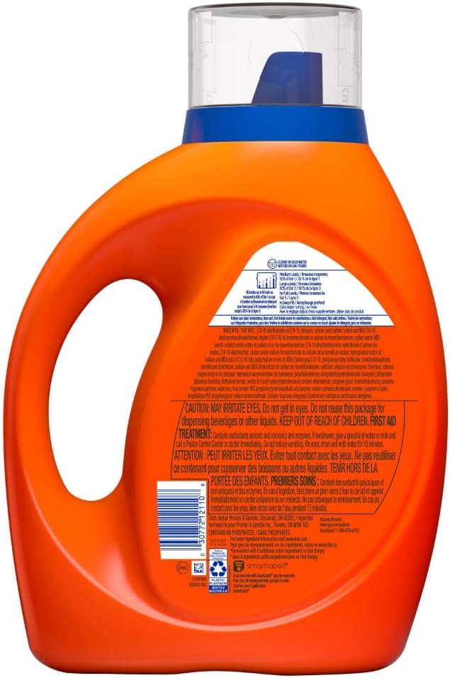 Tide Liquid Laundry Detergent, Original Scent, 80 fl oz, 64 Loads, Boosted Clean Even in Cold Water with Concentrated Washing Soap
