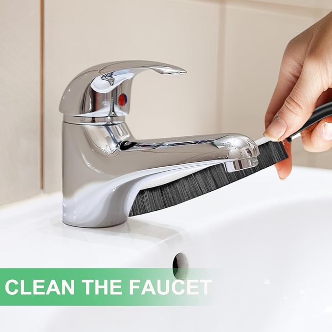 Crevice Cleaning Brush,Hard Bristle Grout Scrub Brushes,Household Cleaning Brushes,Gap Cleaning Supplies Home Essentials for Kitchen,Toilet,Bathroom,Bathtub,Sink,Window Track,Gi-ft for Women Men