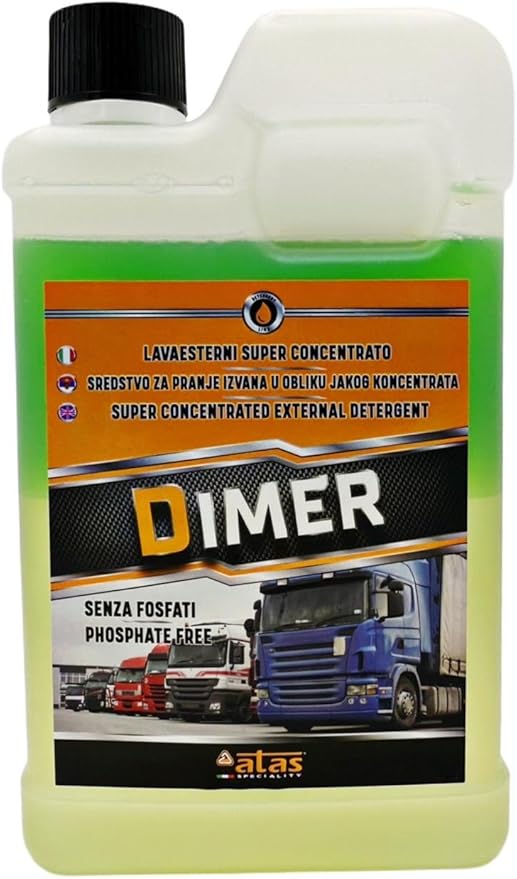 ATAS Dimer 900ml – Heavy-Duty All-Purpose Cleaner & Degreaser | Free Bottle Included | Ultra-Concentrated Industrial Strength for Grease, Oil, Grime on Engines, Tires, Tools & Machinery