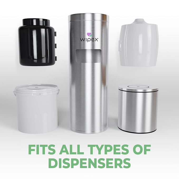 Wipex Plant Based Gym Wipes Dispenser Refill - 1400 Count 8"x8" Fitness Equipment Wipes with Cleaning Vinegar, Lemongrass & Eucalyptus, Quality Gym Wipes for Equipment & Surface Cleaner