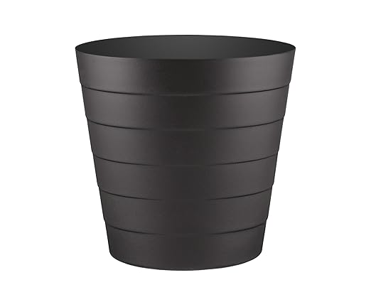 Small Trash Can (1.3 Gallons), Dorm Trash Can, Heavy Duty Dust Bin, Mini Garbage Can for Bedroom, Plastic Wastebasket, Bathroom Wastebasket (Black) Round Paper Trashcan, Office Trash Bin