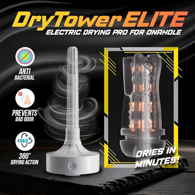 Dry Tower Elite Electric Drying Onahole Stand – Compact 7.3″ Sleeve & Insert Air-Dry Solution, Dual Warm-and-Airflow Modes, USB-C Powered, Mold-Prevention Care OH-OT-363