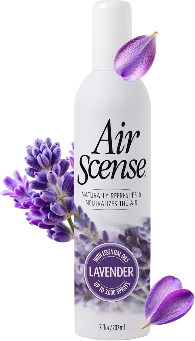 Air Scense Essential Oil Air Freshener - Lavender Scent - Non-Aerosol - 7 fl oz | Refreshing, Long-Lasting Scent | Eco-Friendly | Exceptional Value| Single Can