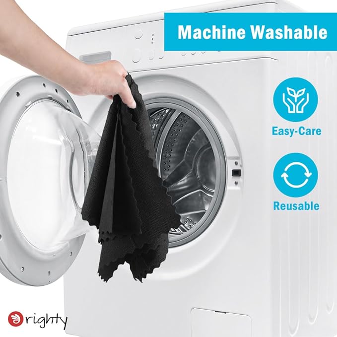 Orighty Black Microfiber Cleaning Cloth, 50 Pack Highly Absorbent Cleaning Supplies, Lint Free Kitchen Towels Cleaning Rags, Microfiber Towels for Cars, House, Window, 12x12 inch