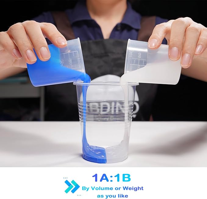 BBDINO Silicone Mold Making Kit 30A 4.4 lbs Translucent, High Strength Liquid Silicone Rubber for Molds Making,1:1 by Volume Ideal for Casting Resin/Silicon/Soap/Concrete Molds