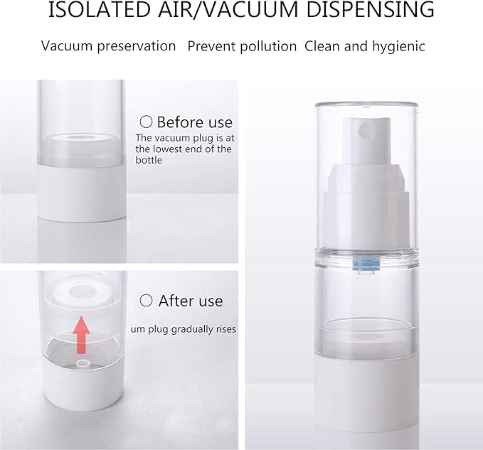 TRENDBOX 30ml / 1oz Airless Spray Bottle Refillable Travel Container for Cosmetic Makeup Water - 4 Pack