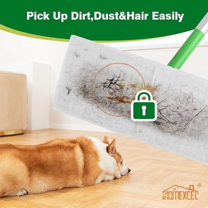 HOMEXCEL Dry Sweeping Cloths Pads Compatible with Swiffer Sweeper- Disposable Duster Refills Mop Pads for Floor Mopping and Cleaning, 120 Count