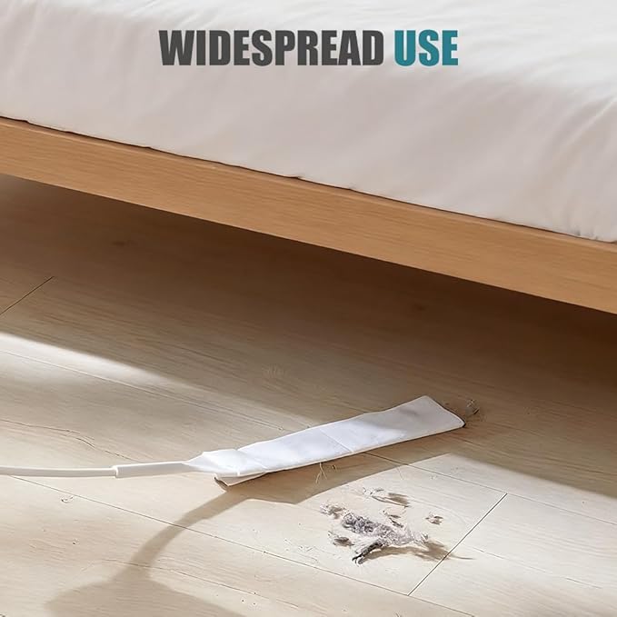 2 Pcs Bendable Gap Dust Cleaner, Blue Bendable Microfiber Duster for Household, Long Handle Flat Duster for Under Appliances, Crevice Cleaning Tool with Nonwoven Fabric (2pcsBlue)