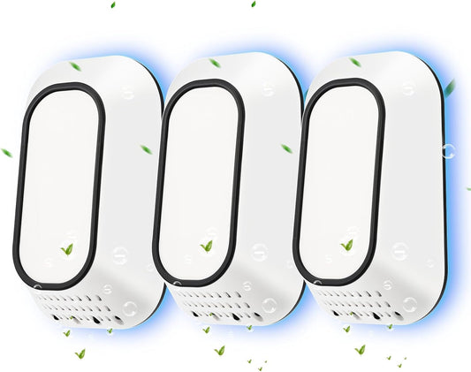 Plug In Ionizer Air Purifier With 4 Negative Ion Output Heads,Small Air Freshener With Backlight,Quiet and Energy-Saving, Ideal Air Cleaners for Home,Bedroom,Office,Living Room and Pet Room(3)