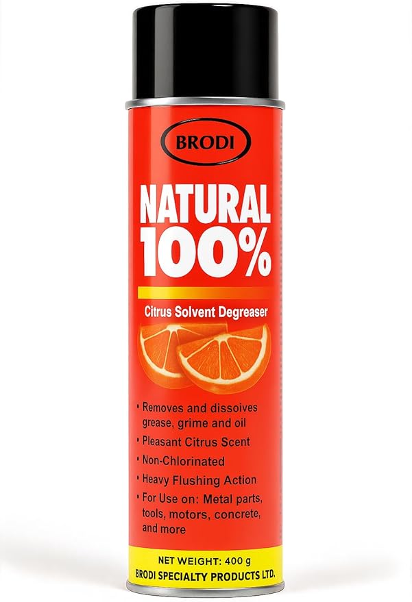 Natural-100% Orange Degreaser Cleaner, Industrial-Strength, Instantly Removes Grease, Oil & Adhesive, 27Kv Electrical-safe, Trusted on Metal, Engines, Motors, Tools, Concrete & More