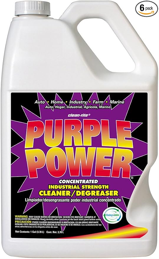 Purple Power (4320C-6PK) Industrial Strength Cleaner and Degreaser - 1 Gallon, (Case of 6)