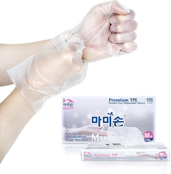 MAMISON TPE Disposable Gloves Plastic Gloves Disposable Latex Free