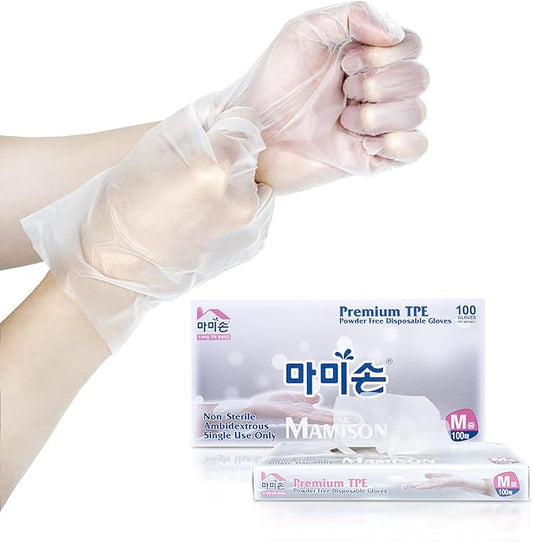 MAMISON TPE Disposable Gloves Plastic Gloves Disposable Latex Free