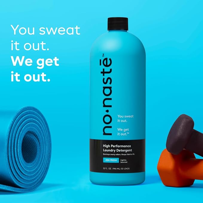 Nonaste Liquid Laundry Detergent - Zen Fresh, 32 Fl Oz (Pack of 1) - Active Wear Laundry Detergent for Workout Clothes & More - Scented, Gentle & Color Safe