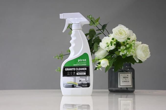 Pirnt Granite Cleaner & Sealer Spray - 500ml | Countertop, Marble, Quartz, Stone & Tile Cleaning Solution for Kitchen & Bathroom | Stain Remover & Polish | Safe for All Natural & Engineered Surfaces