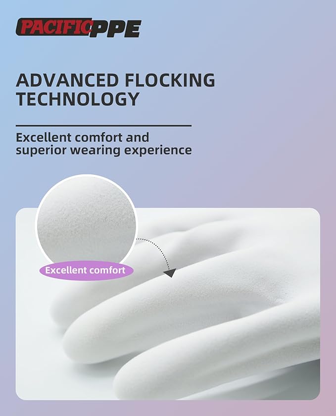 PACIFIC PPE 2 Pairs Dishwashing Cleaning Gloves with Latex free, Cotton lining, Kitchen Gloves (Purple+Blue, Small)