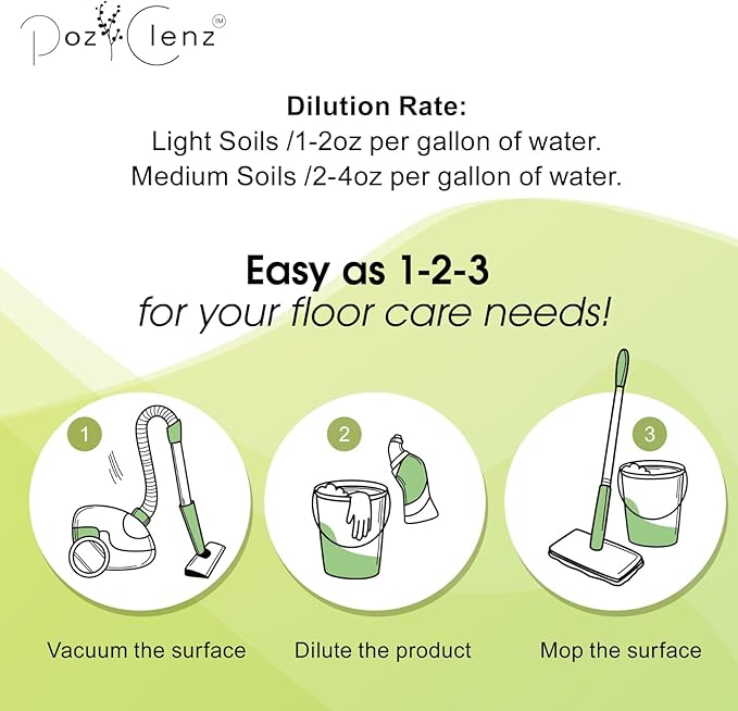 Poz Clenz. Marble & Stone Floor Cleaner (1-Gallon), Refreshes Surfaces, Safe for Natural Stone, Granite, Travertine, Limestone, Terrazzo and More.