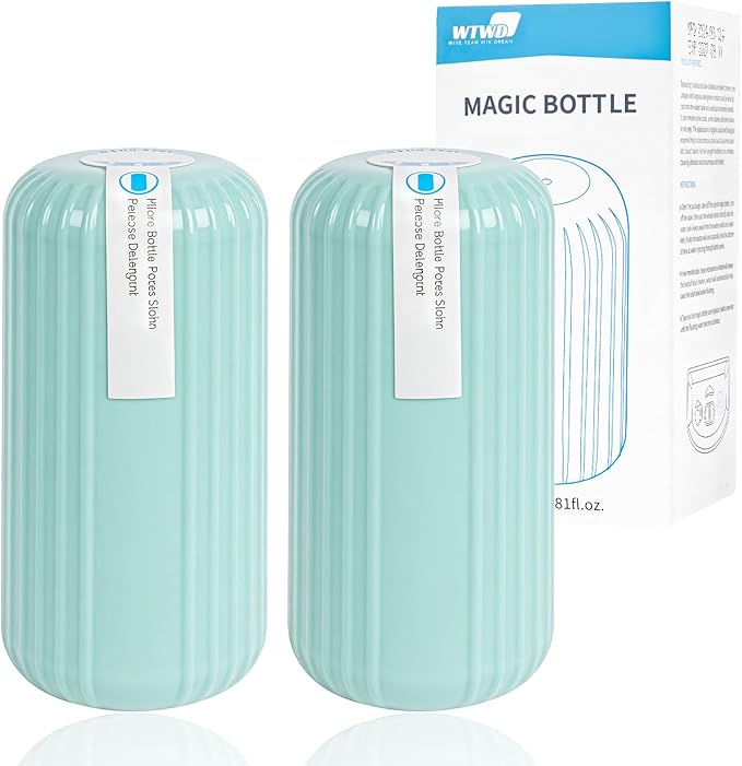 2Pcs WTWD Automatic Toilet Cleaner - Prevents Hard Water Stains, Reduce Scrubbing, Toliet Tank Cleaner, Automatic Toilet Bowl Cleaner, Magic Bottle Design for Stain-Free Hands, Septic Safe
