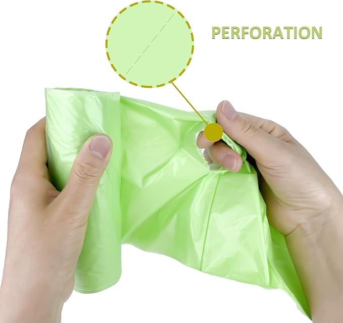 2-2.6 Gallon Trash Bags, Inwaysin Bathroom Garbage Bags, Biodegradable Small Trash Bags, Size Expanded, Clear Green, 10L, 100Bags