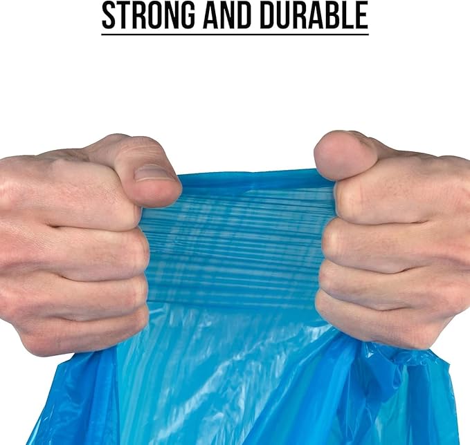 Ultrasac 10 Gallon 0.9 MIL Blue Drawstring Trash Bags - 16.5" x 28.5" - Pack of 648 - Fits simplehuman D