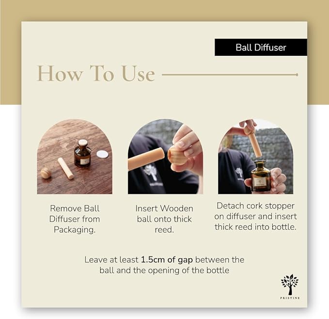 PRISTINE Japanese Ryokan/Inspired by Shang Hotel Ball Diffuser for Wardrobe | Fresh Lavender, Moroccan Amber Mini Diffuser Decor | Air Freshener for Closets