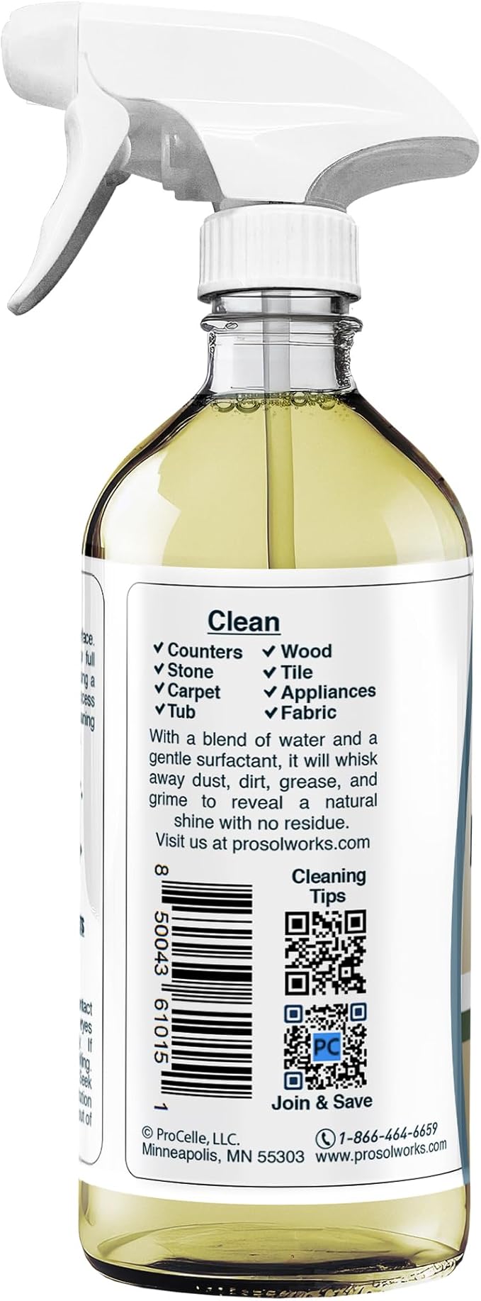 All Purpose Cleaner Cleaning Spray 16 oz - Multi Surface Cleaner Use to Clean Counters, Wood, Stone, Tile, Fabric, Tub & Appliances Revealing Natural Shine & Refreshing Scent