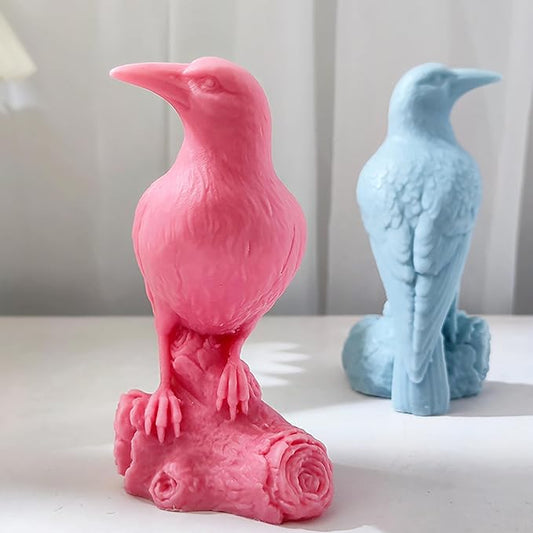 Crow Resin Mold Raven Resin Mold Animal Resin Mold Crow Mold Owl Resin Casting Mold Resin Making Molds Silicone Mold for Candle Home Decorate Mold 3D Animal Mold Candle Making Mold