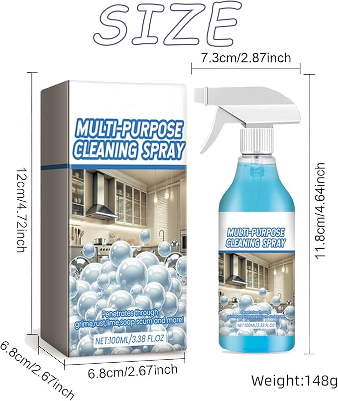 Spray Splash Cleaner, 2026 Upgraded Splash Spray All Purpose Cleaner, Multi-Purpose Handheld Degreaser, Foam Sprays Cleaners for Stove, Oven, Kitchenware (2)