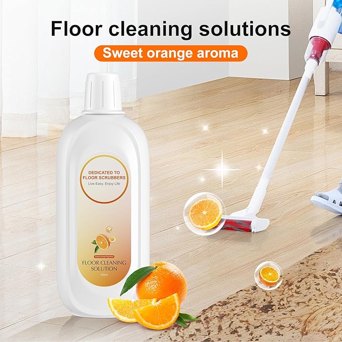 Floor Cleaning Solution Compatible With Tineco, Deep Cleans for Multiple Hard Floors, Suitable With All Robot Vacuums with Mopping and Cordless Wet/Dry Vacuum Mop (Sweet Orange 1 Bottle)