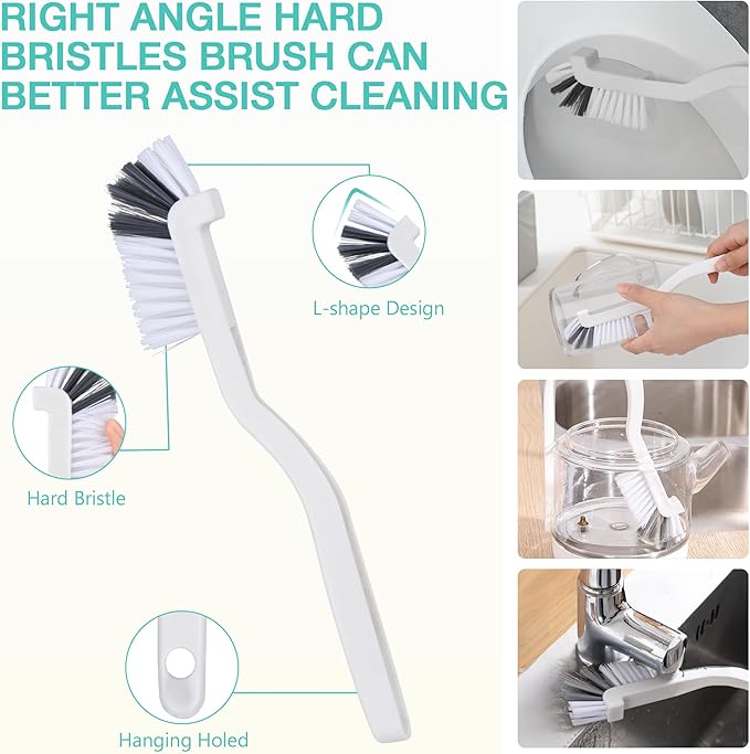 Crevice Cleaning Brush,12 Pcs Cleaning Supplies Cleaning Brush Tools,Hard Bristle Cleaning Brushes for Household Use Bathroom Tiles Kitchen Corner,Sink,Teapot, Bottle,Blender Practical and Durable