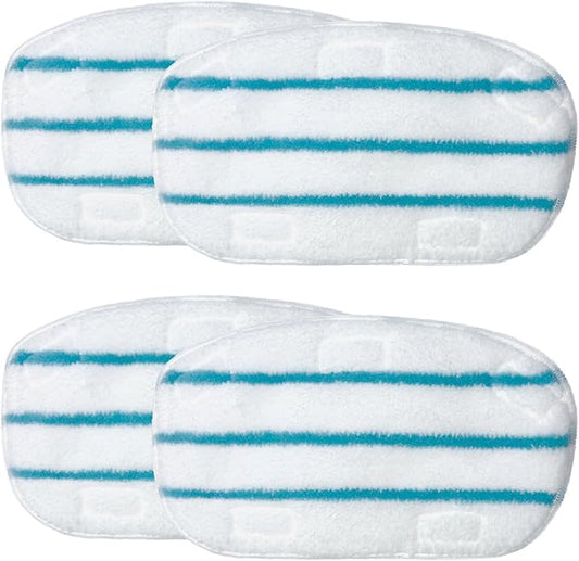 Steam Mop Pads Compatible with PurSteam ThermaPro 10-in-1 and ThermaPro 211 Steam Mop Cleaner Microfiber Pur steam Mop Replacement Pads (Blue and White-4pcs)