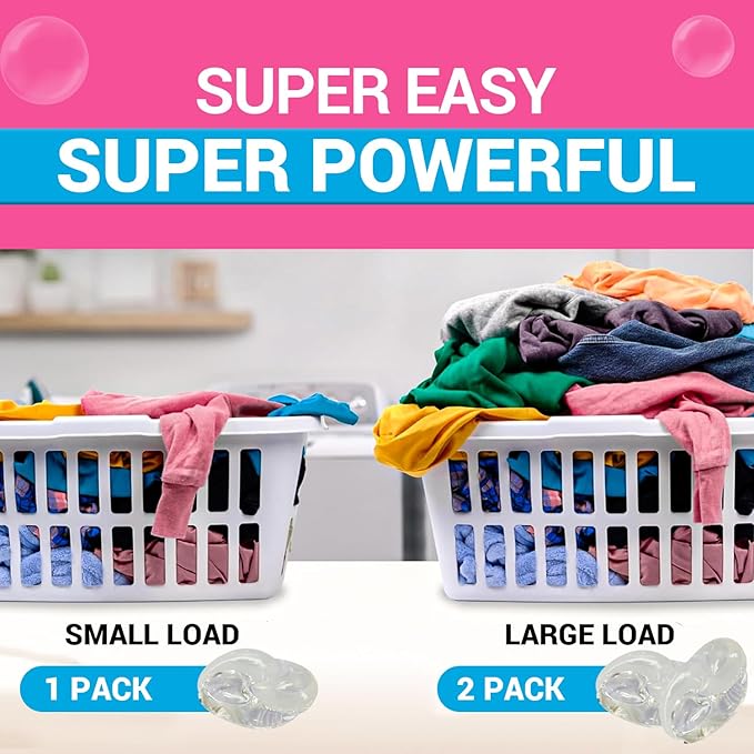 WBM Laundry Detergent Pods, 128 Count | Fresh & Clear Unscented | Laundry Pods 10x Ultrapower Cleaning With Color Protection and Eco-Friendly Packaging