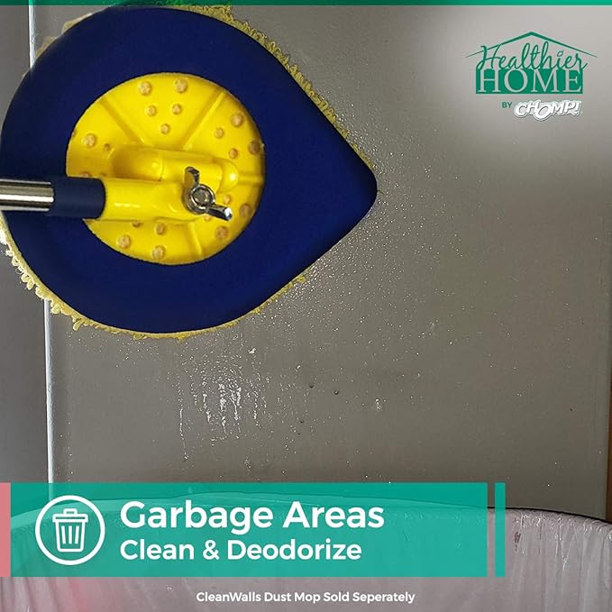 CHOMP! Painted Wall Cleaner Spray: Healthier Home 5-Minute CleanWalls 4-in-1 Multipurpose, Ceiling and Baseboard Cleaning - Dirt, Dust, Odor and Stain Remover - 128 Oz (Meadow Breeze)