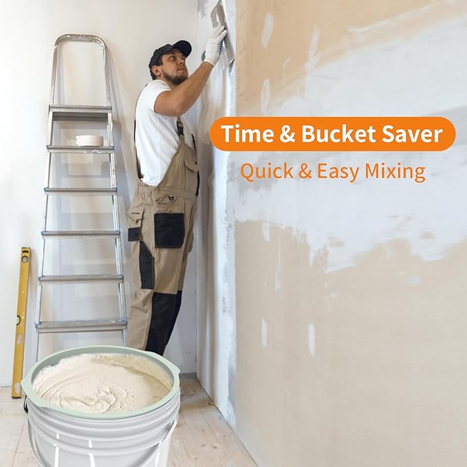 5 Gallon Silicone Bucket Liner - Reusable Measuring Mixing Liner for Concrete, Mortar, Grout, Paint - Food Grade Non-Stick with Measurement Marks - Easy to Clean & Durable (Light Green)