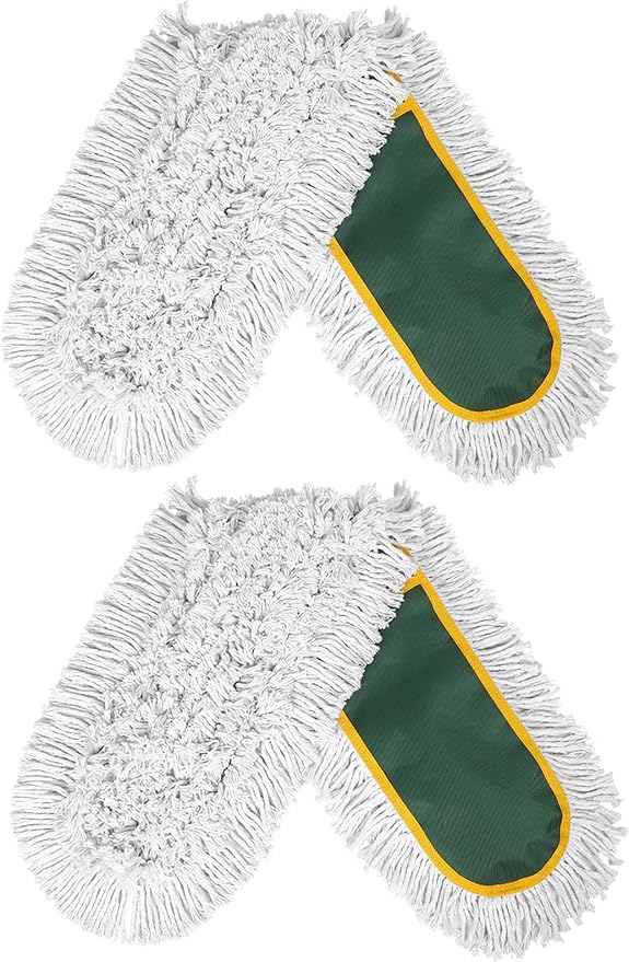BUVE 36'' Commercial Industrial Dust Mop Replacement Heads, 2 Pack Strength Cotton Mop Refill Pads Washable Fit BUVE Dust Mop B0D1TLKFGT
