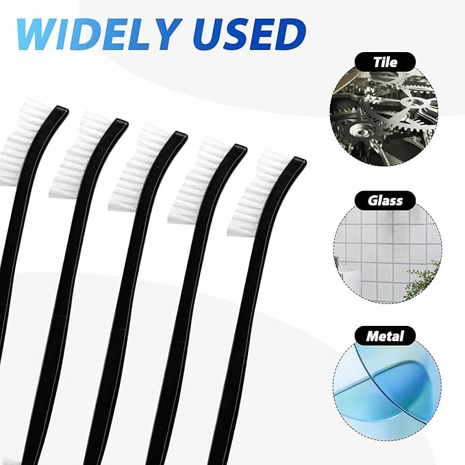 9 Pcs Double-Ended Cleaning Brushes Nylon Small Detailing Crevice Brush Mini Stiff Bristles Brushes All Purpose Cleaning Brush for Detailed Clean Jewelry Cars Kitchen Small Spacesnt