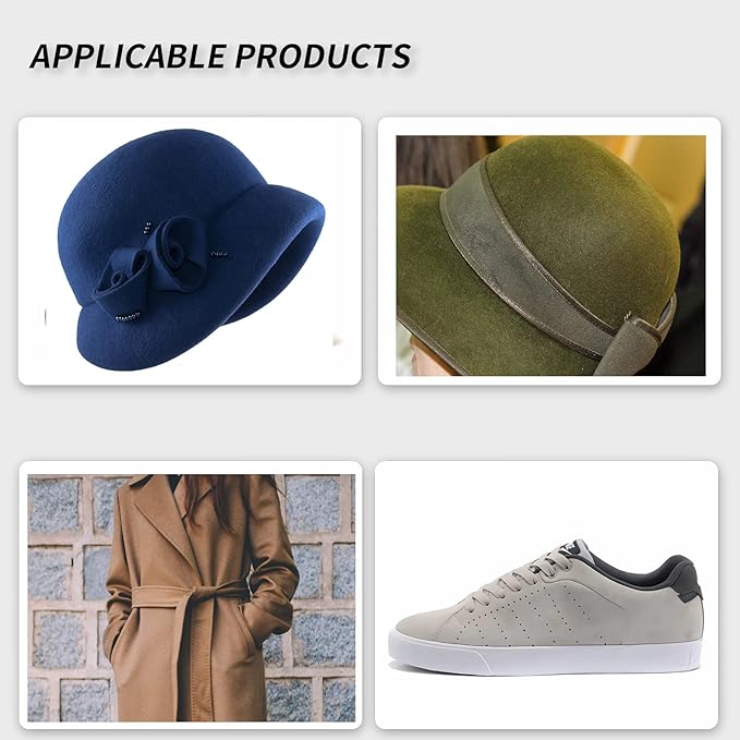 3-Piece Felt Hat Cleaning Kit - Horse Hair & Wood Brushes, Travel Brush, for Cowboy & Baseball Hats