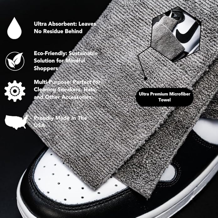 Blackline ELMT Hat Cleaning Kit — Quick-drying, US-Made, Cleans 50+ Hats — Hat Cleaner for Baseball Caps of all Materials Cotton, Wool, Leather, Felt and more (8oz Solution, Deodorizer, Towel & Brush)