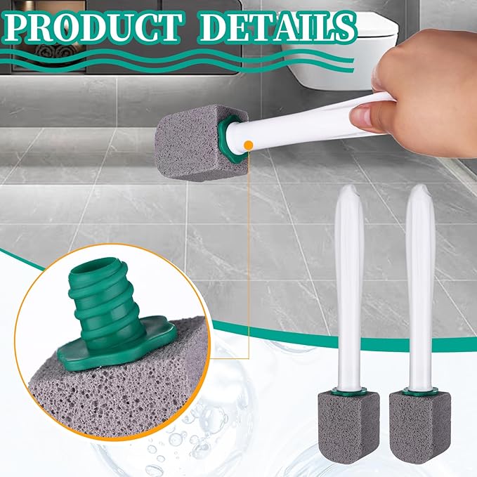 26 Pcs Toilet Pumice Stone with Long Handle Toilet Bowl Cleaner Brush Wand Refills Pumice Stone Block Deep Cleaning Remover Tool for Pool Bath Kitchen Sinks Tiles