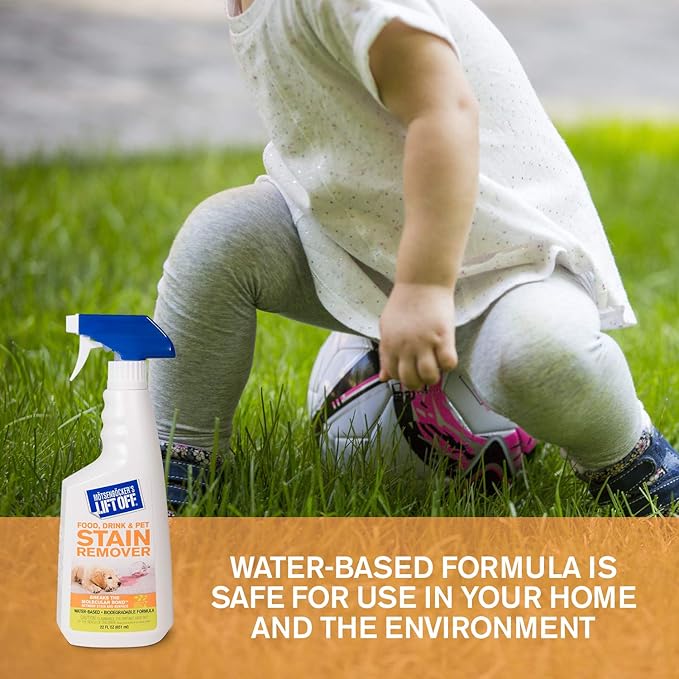 Motsenbocker's Lift Off 40501-6PK Food, Drink, and Pet Stain Remover Spray Eliminates Tough Stains from Multiple Surfaces, Excellent as a Pre-Wash Laundry Treatment, Water-Based, 22 Fl Oz, Pack of 6