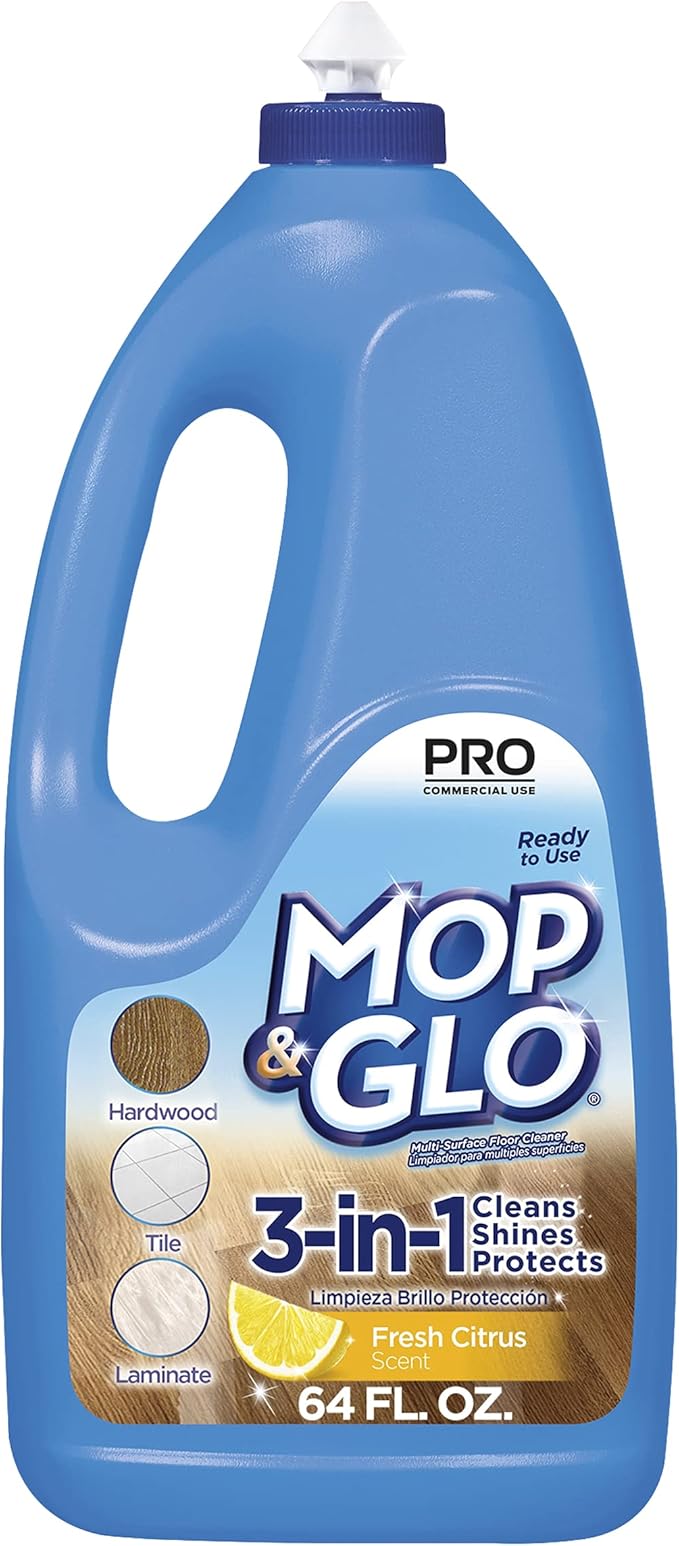 Mop & Glo Professional Multi-Surface Floor Cleaner, Fresh Citrus Scent, 64 Oz