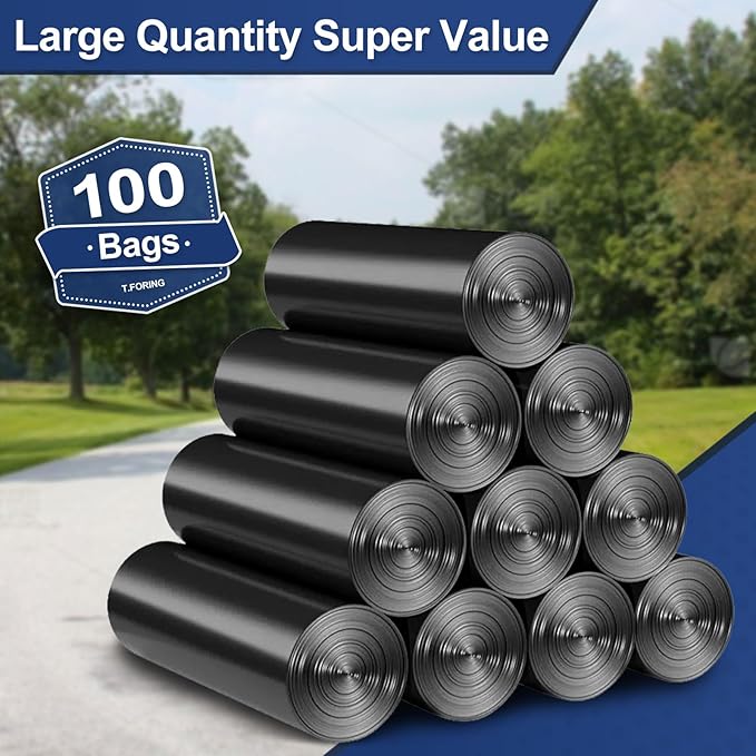 20-30 Gallon Trash Bags Black - 1.28 Mil Thick,30" x 35" Large Garbage Bags 100 Count，20+ Gallon Heavy Duty Trash Can Liners Unscented for Kitchen Home Office Commercial Outdoor