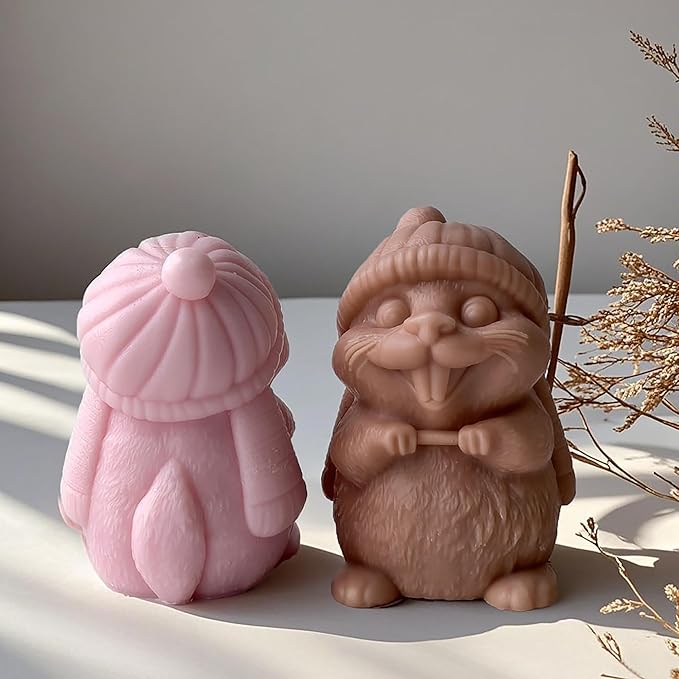 Squirrel Molds Animal Resin Mold - Resin Casting Silicone Molds for Home Decor & Candle Making Wave Spiral Mold