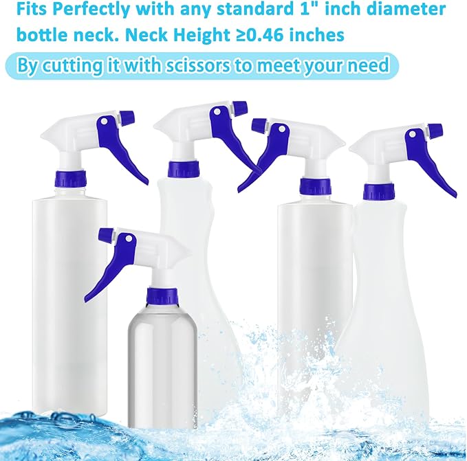 50 Pack Spray Bottle Nozzle Replacement, Heavy Duty Trigger Sprayer Nozzles Spray Bottle Tops Replacement, Spray Nozzles for 8oz 16oz 32oz Bottles for Home Cleaning, Gardening