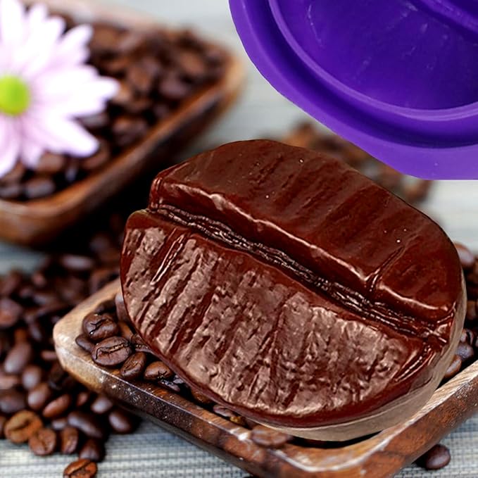 2 Pack Premium Silicone Soap Making Molds, Coffee Bean Silicone Molds for DIY Crafts Soap Candle (New)