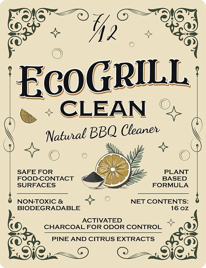 – All-Natural & Eco-Friendly, Non-Toxic & Fume-Free Heavy-Duty BBQ Grill Cleaner & Degreaser | Biodegradable | Fresh Citrus Scent | Safe for Grills, Smokers, Flat Tops & More