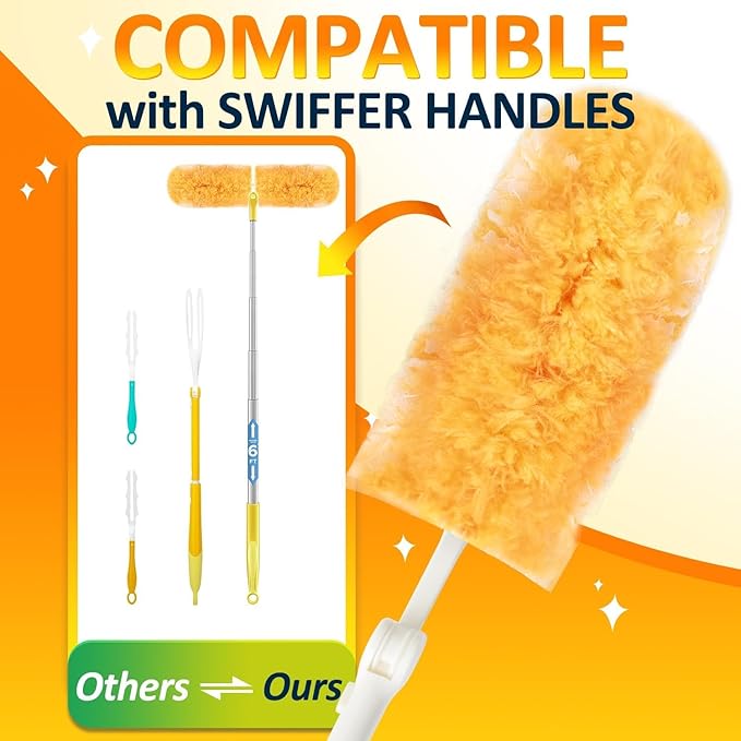 Multi Surface Duster Refills, 360-Degree Heavy Duty, 100 Count, Compatible with Swiffer Dusters