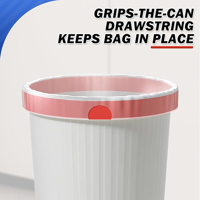 WINNER Trash Bags 13 Gallon, 20 Count Drawstring Tall Kitchen Garbage Bags, Unscented White Plastic Bags, Trash Can Wastebasket Bin Liners for Bathroom Apartment Office Home & Kitchen